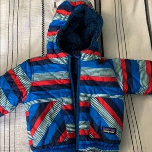 Patagonia reversible baby winter coat. Size 6mos